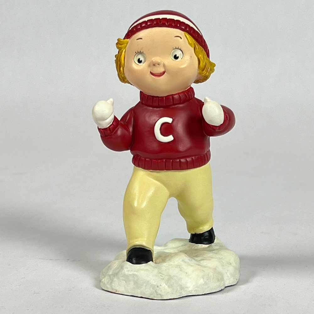 SOLD SOLD SOLD SOLD !Campbell Soup Kids 5" Tall Danbury Mint Figurine WINTER FUN